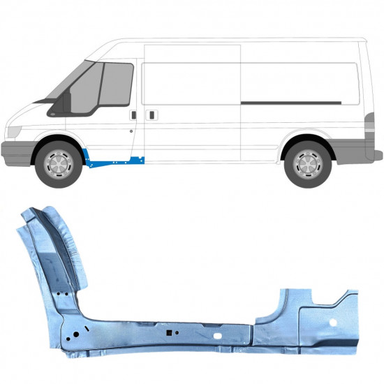 Unutarnji prednji reparaturni lim za Ford Transit 2000-2013 / Lijevo 7155