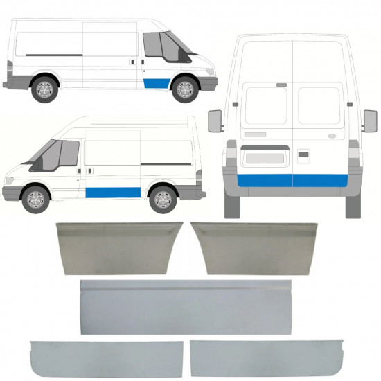 Reparaturni lim vrata za Ford Transit 2000-2013 / Set 11389