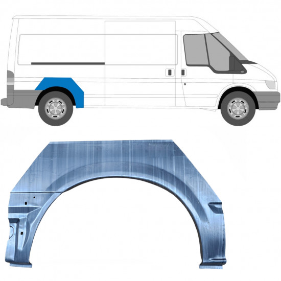 Reparaturni lim stražnjeg blatobrana za Ford Transit 2000- / MWB / LWB / Desno 7158