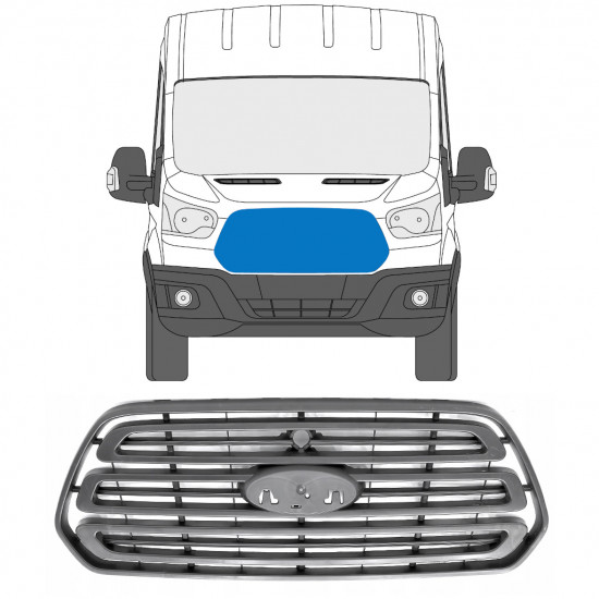 Siva rešetka za Ford Transit 2014- 8030