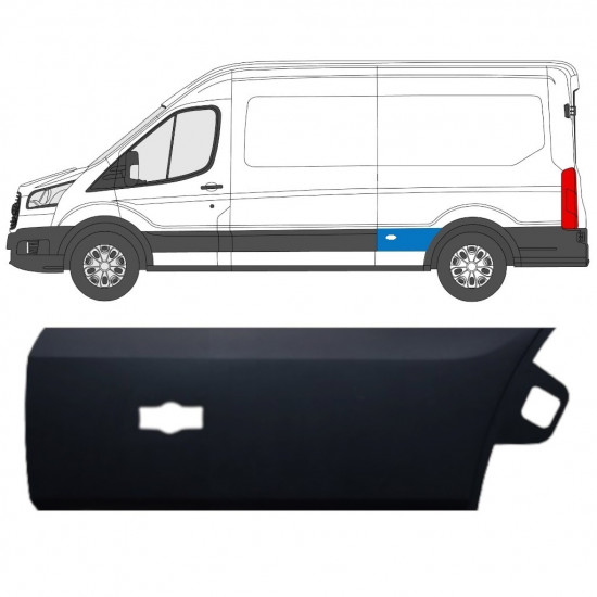 Bočna letvica stražnjeg blatobrana za Ford Transit 2014-  / LWB / Lijevo 11689