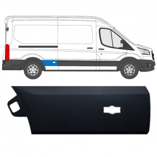 Bočna letvica stražnjeg blatobrana za Ford Transit 2014-  / LWB / Desno 11688