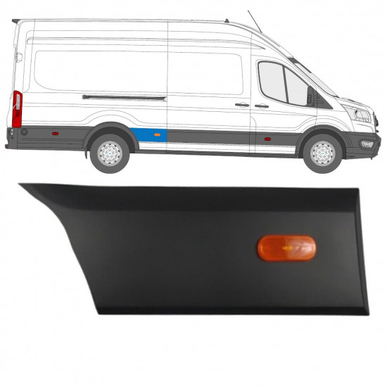 Bočna letvica stražnjeg blatobrana za Ford Transit 2014-  / LWB / Desno 11723