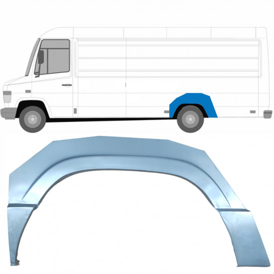 Reparaturni lim stražnjeg blatobrana za Mercedes Vario 1996- / Lijevo /  5609