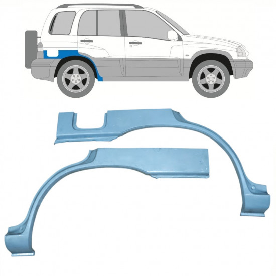 Reparaturni lim stražnjeg blatobrana za Suzuki Grand Vitara 1997-2005 / Set 11227