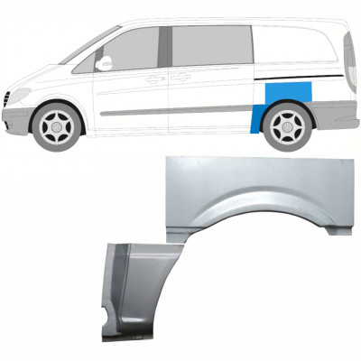 Reparaturni lim stražnjeg blatobrana za Mercedes Vito 2003-2010 / SWB / Lijevo / Set 9278