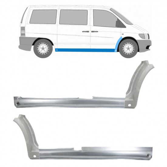 Lim praga + prednjeg blatobrana za Mercedes Vito 1996-2003 11504