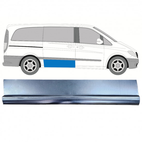 Reparaturni lim kliznih vrata za Mercedes Vito 2003-2014 / Desno 12045