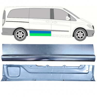 Unutarnji + vanjski reparaturni lim kliznih vrata za Mercedes Vito 2003-2014 / Desno / Set 12046