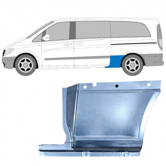 Reparaturni lim stražnjeg blatobrana za Mercedes Vito 2003- / LWB / Lijevo 11861