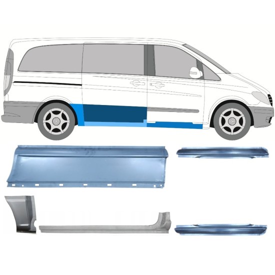 Set reparaturnih dijelova za Mercedes Vito W639 2003-2014 / Lijevo+Desno / 14789