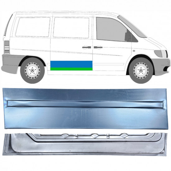 Unutarnji + vanjski reparaturni lim kliznih vrata za Mercedes Vito 1996-2003 / Desno / Set 12048