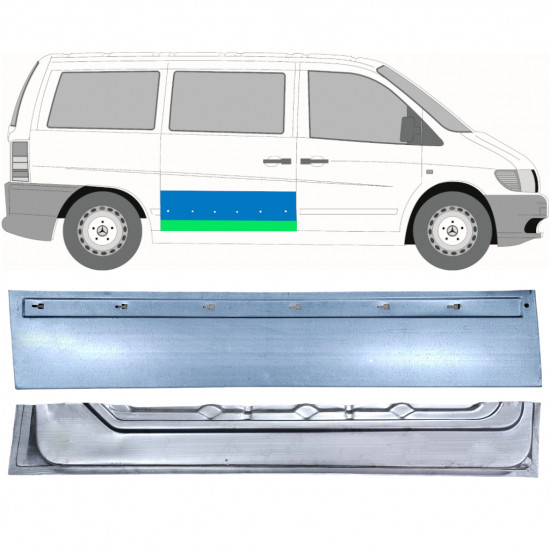 Unutarnji + vanjski reparaturni lim kliznih vrata za Mercedes Vito 1996-2003 / Desno / Set 12047