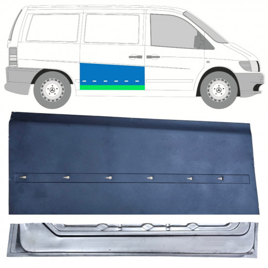 Unutarnji + vanjski reparaturni lim kliznih vrata za Mercedes Vito 1996-2003 / Desno / Set 12049