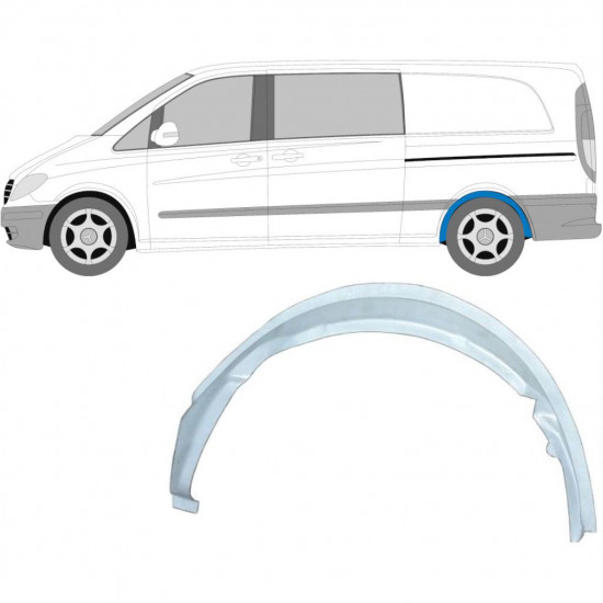 Unutarnji reparaturni lim stražnjeg blatobrana za Mercedes Vito 2003-2010 / Lijevo 6805