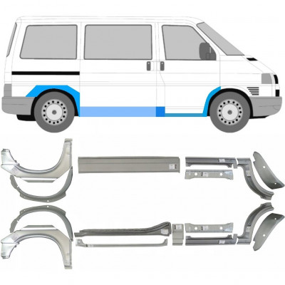 Lim praga + prednjeg i stražnjeg blatobrana za VW Transporter T4 1990-  / SWB / MWB / Set 7147