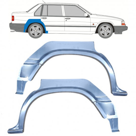 Reparaturni lim stražnjeg blatobrana za Volvo 940 1990-1998 / Lijevo+Desno / Set 9899