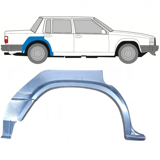 Reparaturni lim stražnjeg blatobrana za Volvo 740 1982-1992 / Desno 8291