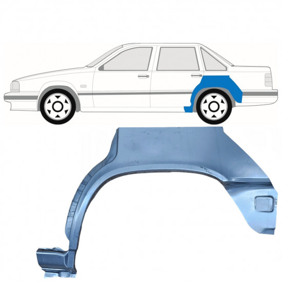 Reparaturni lim stražnjeg blatobrana za Volvo 850 1991-1997 / Lijevo 8296