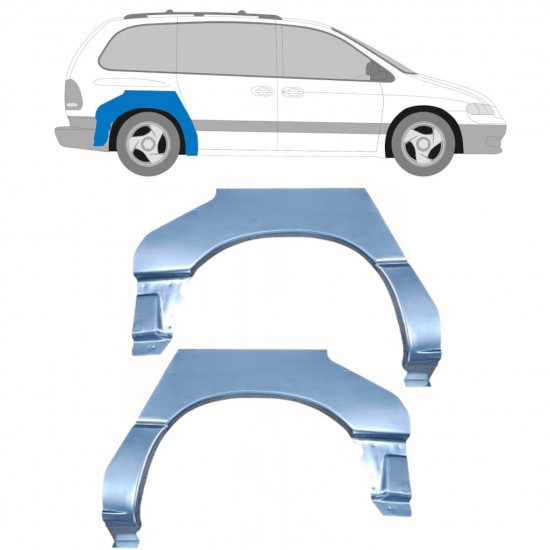 Reparaturni lim stražnjeg blatobrana za Chrysler Voyager 1996-2001 / Lijevo+Desno / Set 9967