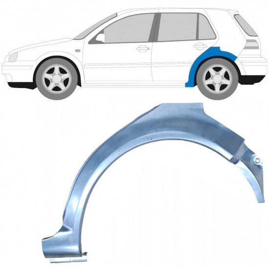 Reparaturni lim stražnjeg blatobrana za VW Golf 4 1997- / Lijevo 7087