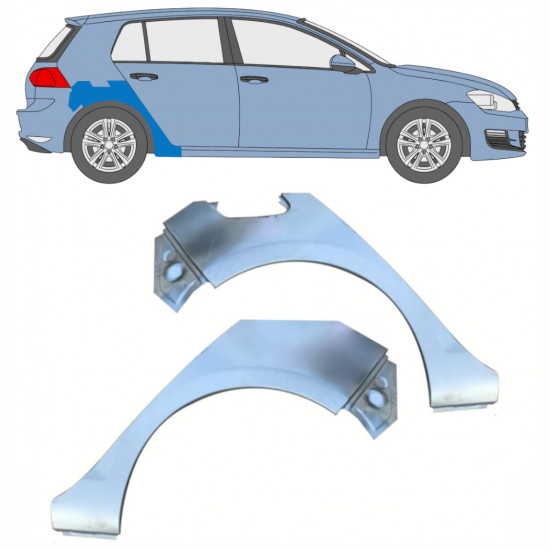 Reparaturni lim stražnjeg blatobrana za VW Golf 7 2012- / Lijevo+Desno / Set 10393
