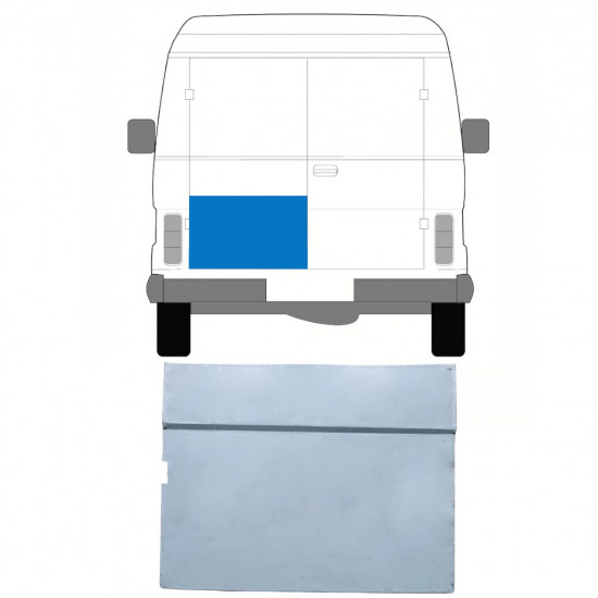 Reparaturni lim stražnjih vrata za Volkswagen LT 1975-1996 / Lijevo 8967