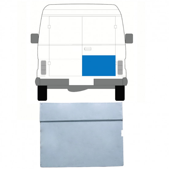 Reparaturni lim stražnjih vrata za Volkswagen LT 1975-1996 / Desno 7956