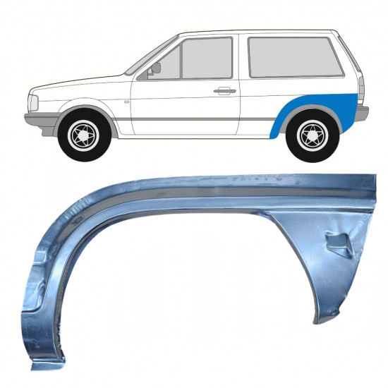 Reparaturni lim stražnjeg blatobrana za VW Polo 1981-1984 / Lijevo 7117