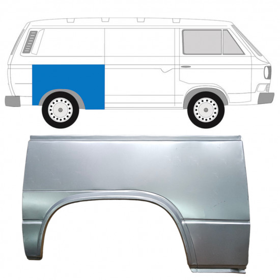 Reparaturni lim stražnjeg blatobrana za VW Transporter T3 1979-1992 / Desno 7136