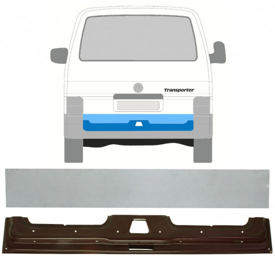 Unutarnji + vanjski reparaturni lim poklopca prtljažnika za VW Transporter T4 1990-2003 / Set 11584