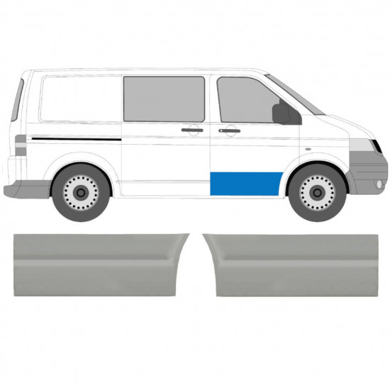 Vanjski reparaturni lim prednjih vrata za VW Transporter T5 2003-2015 / Lijevo+Desno / Set 9601