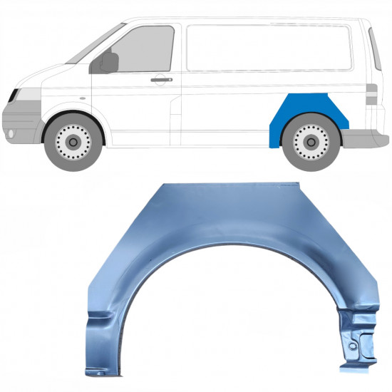 Reparaturni lim stražnjeg blatobrana za VW Transporter T5 2003-2015 / Lijevo 5382