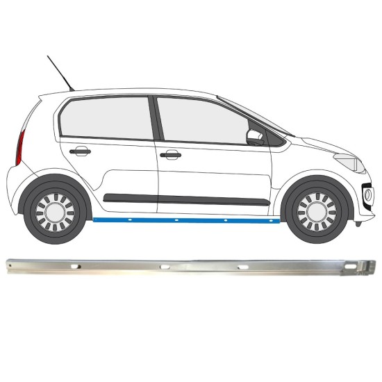 Unutarnji lim praga za Volkswagen UP! 2011- / Desno 14857