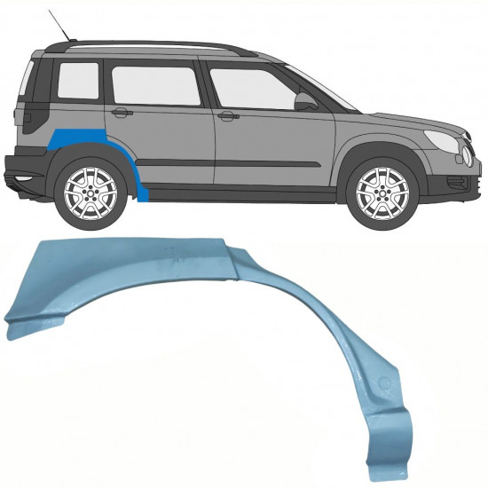 Reparaturni lim stražnjeg blatobrana za Skoda Yeti 2009- / Desno 10704