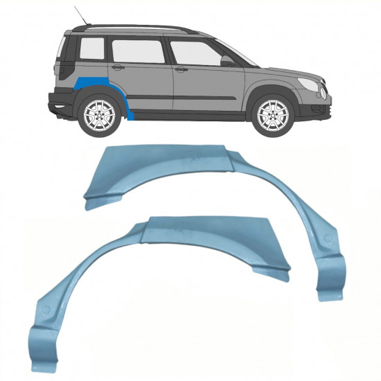 Reparaturni lim stražnjeg blatobrana za Skoda Yeti 2009- / Lijevo+Desno / Set 10706