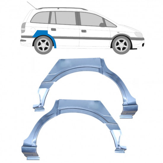 Reparaturni lim stražnjeg blatobrana za Opel Zafira 1999-2005 / Lijevo+Desno / Set 9403