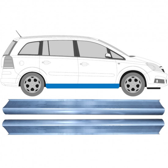 Lim praga za Opel Zafira 2005-2012 / Lijeva = Desna (simetrična) / Set 9651