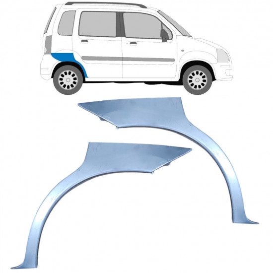 Reparaturni lim stražnjeg blatobrana za Opel Agila 2001-2008 / Lijevo+Desno / Set 10094