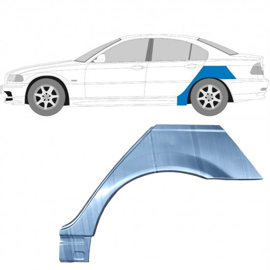 Reparaturni lim stražnjeg blatobrana za BMW E46 3 1998-2005 / Lijevo 6205