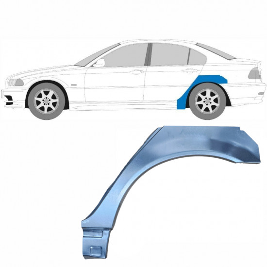 Mali reparaturni lim stražnjeg blatobrana za BMW E46 3 1998-2005 / Lijevo 6201